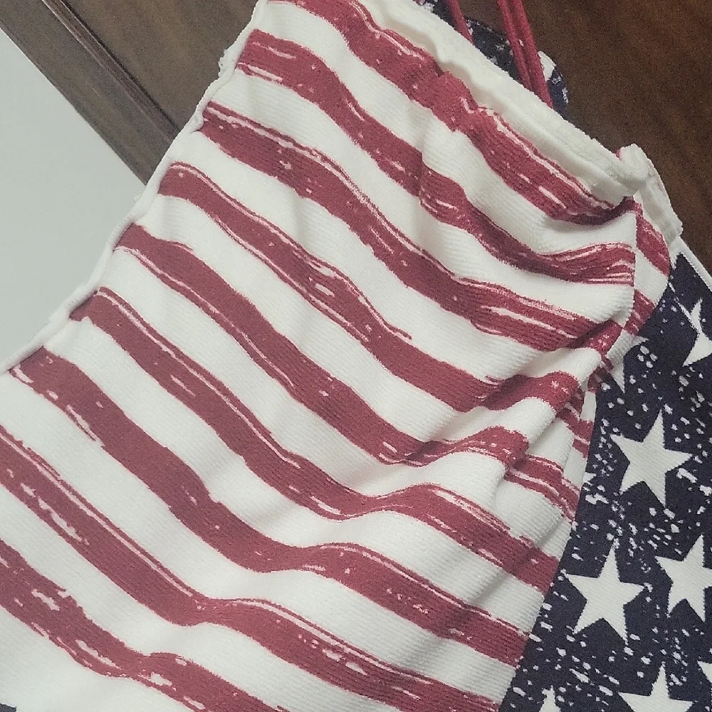 Maurices American Flag Beach Bag/backpack.th